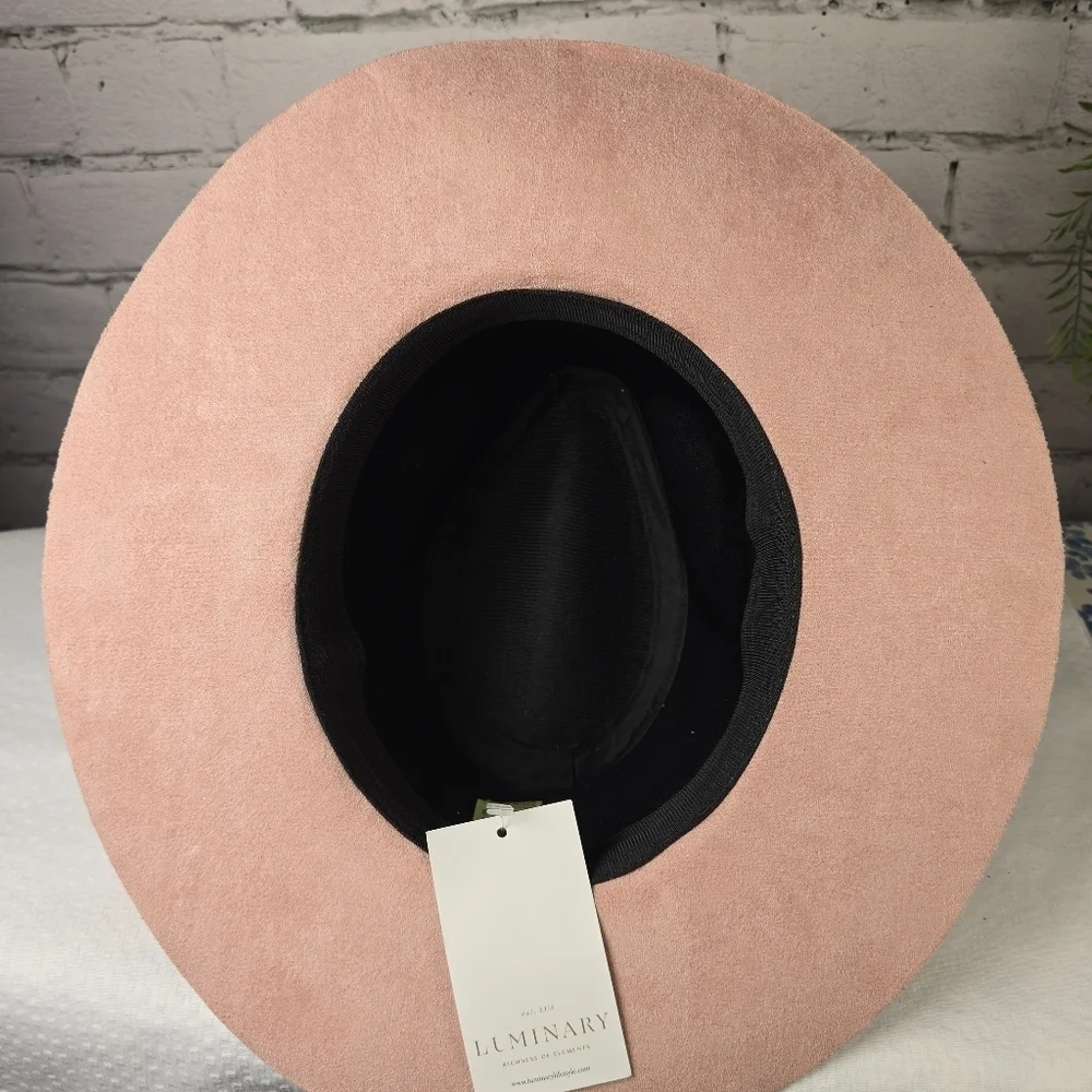 Luminary Suede Two Toned Pink Cowboy Style Hat Womens Nwt